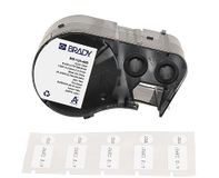 Brady Label Stickers in Nylonweefsel voor Label Printer BMP51/BMP53/M511-240 Zelfklevende Printer Labels - Zwart op wit (25,40 mm (L) x 12,70 mm (A) x 9,53 mm (∅)) - M5-120-499