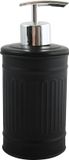 MSV Zeeppompje/dispenser - Industrial - metaal - zwart/zilver - 7.5 x 17 cm - 250 ml