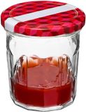 Secret de Gourmet Set van 12 inmaakpotjes/voorraadpotjes glas met deksel - 280 ml