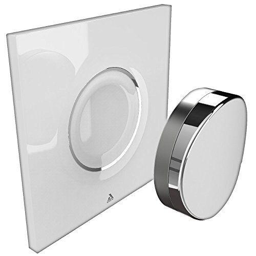 AWOX SP-B SmartPEBBLE Schakelaar Bluetooth besturing via kunststof / metaal wit / chroom 80 x 80 mm