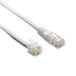 METRONIC 395227 telefoonkabel RJ45/RJ11 mannelijk/mannelijk, 3 m, voor modem/router/fax, compatibel met NF C15-100, wit