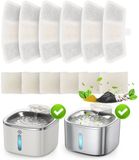 Oneisall 6 vervangingsfilters voor de roestvrijstalen kattenfontein van 3,5 liter, model PW04 (2 stuks)