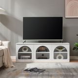 en.casa Tv-meubel Trorhun 140x38x48 cm wit