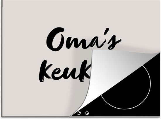 KitchenYeah® Inductie beschermer 58.3x51.3 cm - Oma's keuken - Quotes - Inductie kookplaat accessoire