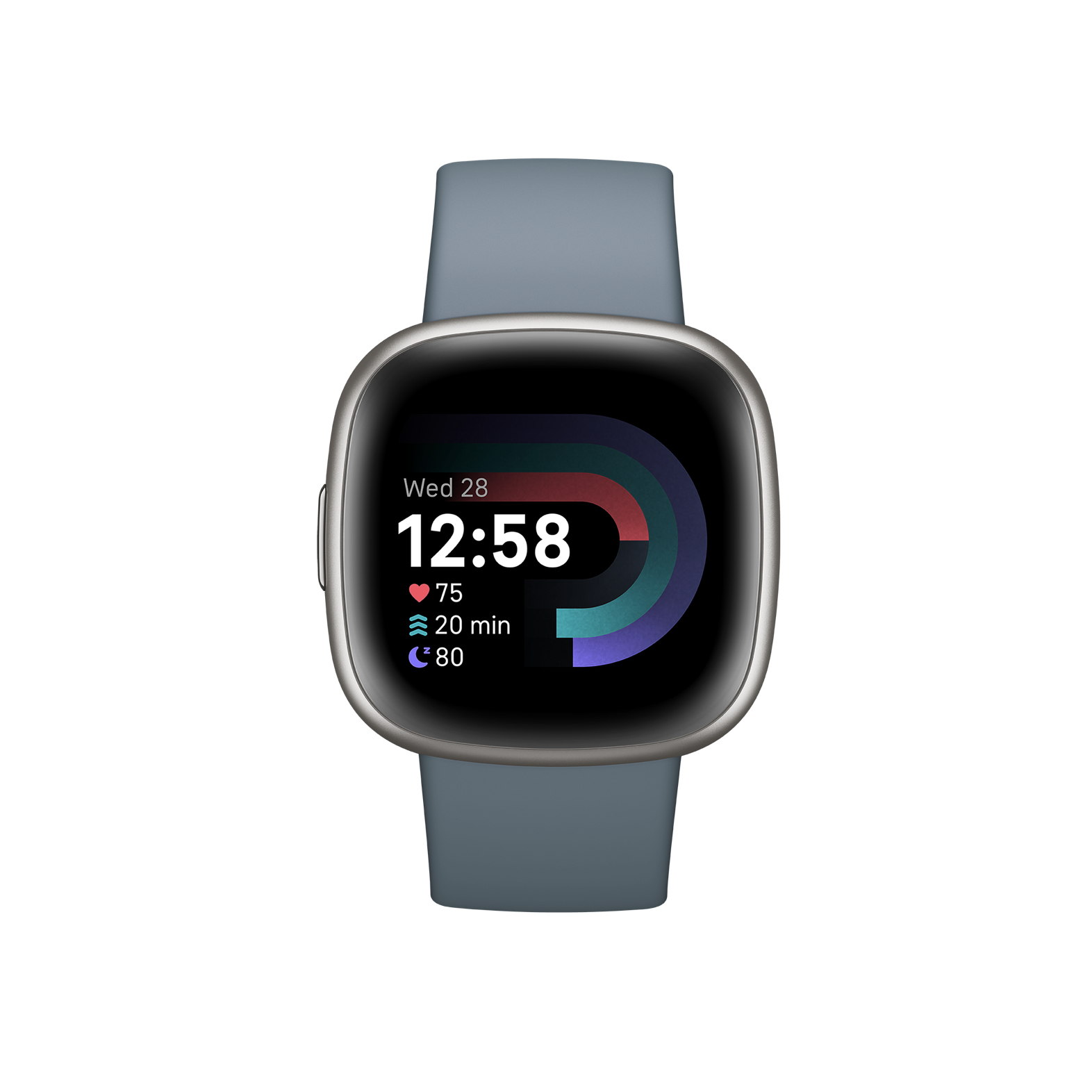Fitbit Versa 4 Smartwatch - Platina - Digitaal - GPS - Unisex