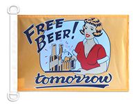 AZ FLAG Bootvlag Free Beer Tomorrow 45x30 cm
