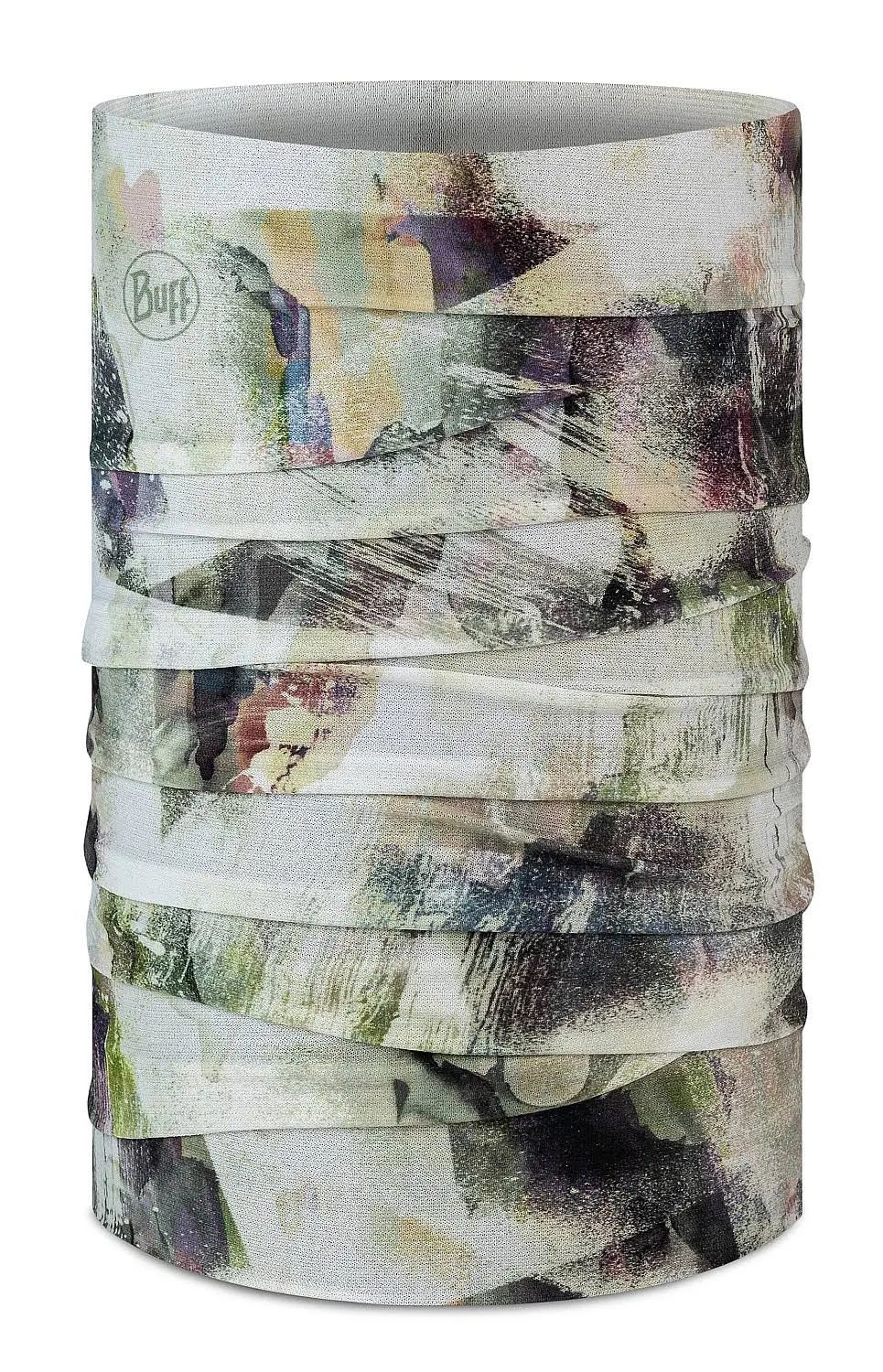 Buff Coolnet UV+ Loop Scarf, White/Green, One Size - 2023