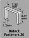 Dutack 5011007 Nieten - Serie 20 - 8mm (1000st)