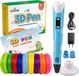 TinyPlay Stylo 3D Starterspakket – Dessin 3D – 40m Remplissages Filament PLA 1.75 mm – Kit de dessin stylos 3D – Pour enfants – Livre de modèles – Bleu