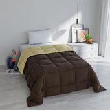 Italian Bed Linen ELEGANT Winter Dekbed, Bruin/Crème, 170x260cm