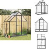 vidaXL Tuinkas met basisframe 169x114x202 cm aluminium antracietkleur