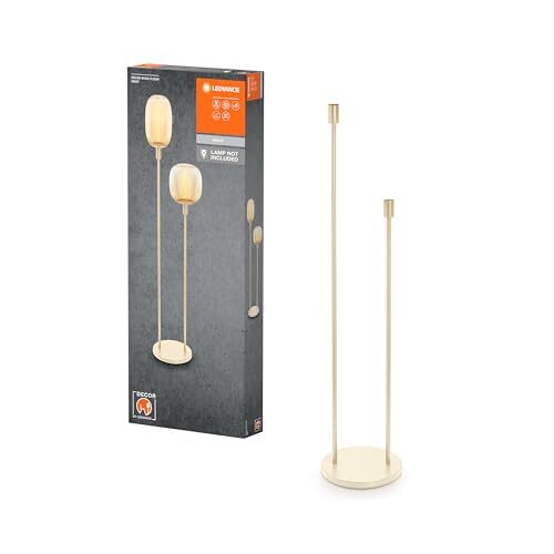 Ledvance LEDVANCE Decoratieve vloerlamp met 3x E27 fitting, drie statieven (hoogte 36cm, 59cm en 78cm), beige, met 1,8m voedingskabel, perfect bijpassende OSRAM 1906 LED lamp apart verkrijgbaar