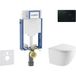 Geberit Kombifix - Set de bâti-support, cuvette Oudee et abattant softclose, plaque de déclenchement Sigma01, noir Sani15ca5145