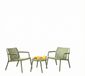 Joysxee Table basse de jardin - résine polypropylène recyclé taupe - ronde Ø50 cm