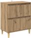 vidaXL Dressoir Artisan Eikenhout 60 x 35 x 70 cm Bewerkt Hout