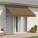 vidaXL Handmatig uitschuifbare luifel taupe 250 cm