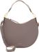 Coccinelle Leren Schoudertas Sunup Handbag Double Grainy Leather Warm Taupe / Rosette