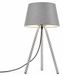 Braytron 3-poot bijlamp, 48 cm, E27 fitting, modern design met lampenkap, geschikt voor de woonkamer, staande lamp, grijs