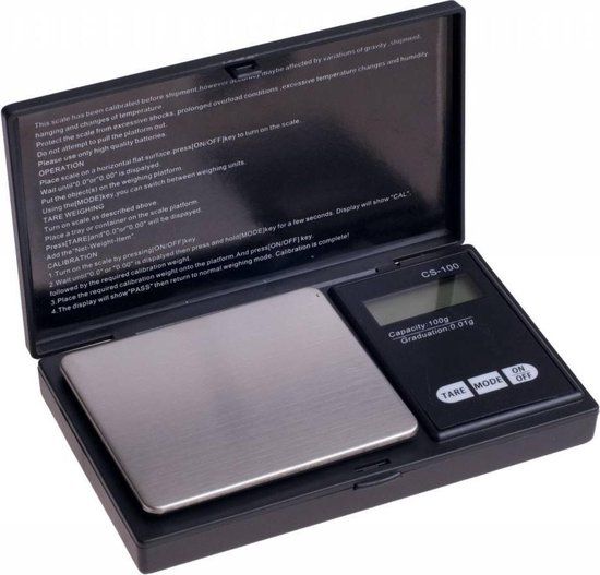 Digitale Weegschaal - Max. 100g / 0,01g - Zwart