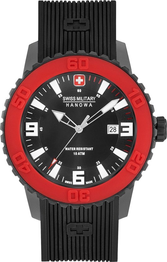 Swiss Military Hanowa 06-4302.29.007.04 horloge heren - zwart - kunststof