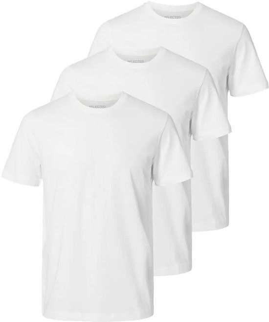 Selected Cormac T-shirt Met Korte Mouwen 3 Eenheden Wit L Man