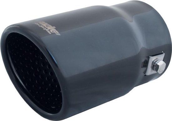 Simoni Racing Uitlaatsierstuk Ovaal/Schuin - Zwart - 76x80xL125mm - Montage 43>67mm