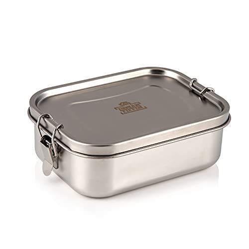 Indian-Tiffin Roestvrij staal Grote Enkele Laag Rechthoekige LunchBox (Medium)