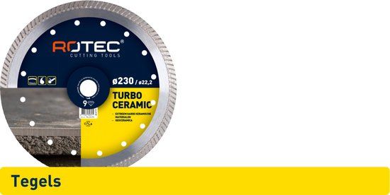 Rotec diamantzaagblad Turbo Ceramic ø230xø22,2