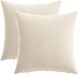 vidaXL - Taie d'oreiller - 2 pièces - HEERLEN - Crème - 40 x 40 cm - Tissu chenille