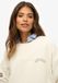 Superdry - Athletic Essentials sweatshirt met ronde hals en print - Dames - Truien - Desert Bone Off White - Maat 42