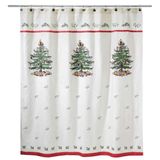 Avanti Linens Douchegordijn, Katoen, Rood