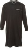 JP 1880 Heren Nachthemd Loungewear Effen Lange Mouwen Zwart Maat 3XL