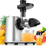 Slowjuicer - Sapcentrifuge - Groente en Fruit - 2 Snelheden - Omkeerfunctie - Zwart