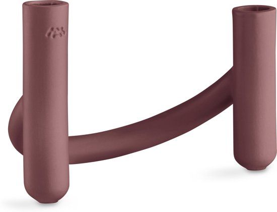 Kähler Design Nellemann Vaas en Kandelaar in 1 - 14 cm - Aubergine