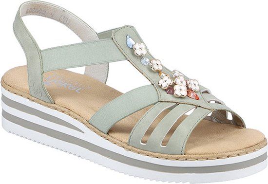 Rieker V0245 - Dames Sandalen - groen - Maat 39