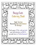 Fluffy Cats Coloring Book: For All Ages