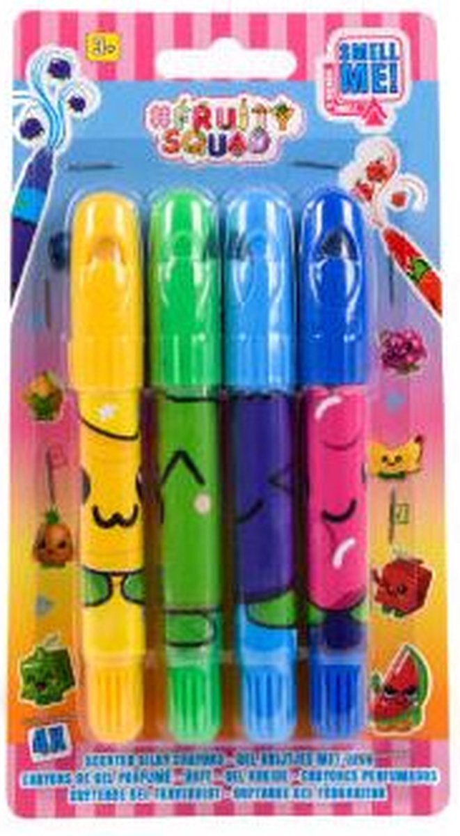 Fruity Squad 4 Fruitysquad krijtjes met geur | kinderen | kleurpotloden | kleuren | speelgoed