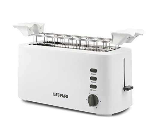 G3 Ferrari G10142 Broodrooster grote sneden "Essential Toast", 1500 W, 4 toast, wit