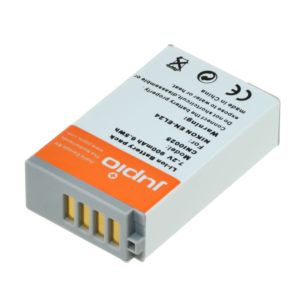 Jupio CNI0025 Camera Battery - 900 mAh - Li-Ion - Nikon EN-EL24 Compatible