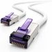 1aTTack.de - 50m - CAT6a Superflex Ethernet Gigabit LAN-netwerkkabel RJ45 CAT6 A patchkabel 10000 Mbit/s SFTP PIMF 500 MHz compatibel met CAT6 CAT5 - wit - 1 stuk