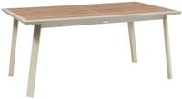 Hespéride Uitschuifbare tuintafel voor 10 personen van aluminium en glas met houtlook PAVANE