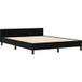 Lit double, lit adulte, cadre de lit avec tête de lit noir 140 x 190 cm velours CFW7633642