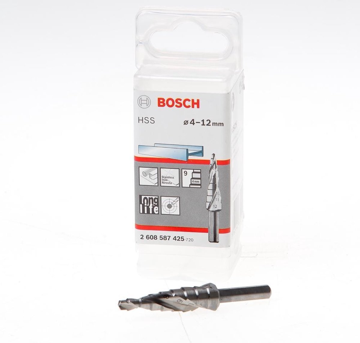 Bosch HSS TRAPPENBOOR, 9 TRAPPEN, 4-12 mm