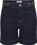 ONLY - ONLMADISON HW BUCKLE DNM SHORTS SIJI - Meisjes - Bermuda shorts - S - Katoen/Polyester/Elastaan - Dark Blue Denim
