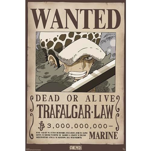 GB Eye One Piece Chibi Wanted Trafalgar Law Wano Poster