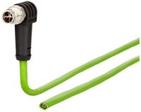 METZ CONNECT 142M2XA0010 M12 Netwerkkabel, patchkabel CAT 6A S/FTP 1.00 m Groen PUR-mantel