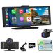 Hexinex 10,26 \"Draagbaar autoradio 1600*600 4K dashcam met CarPlay, Android Auto en Bluetooth 5.0-camera.\"
