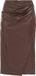 WE Fashion Dames midi rok met satijnlook en kant - Curve