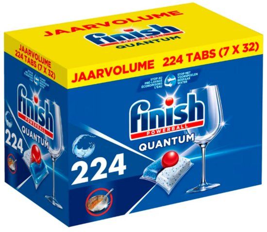 Finish Powerball Quantum All-in-1 Vaatwascapsules 224 stuks