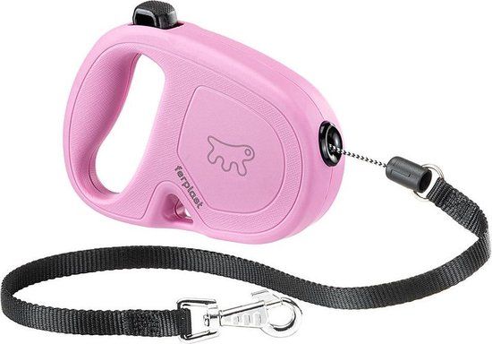 Ferplast Flippy One - Rollijn - 4,5 Meter - Roze - Nylon - Hond